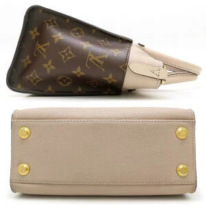 Louis Vuitton My Monogram Greige Gray On Side Brown Handbag